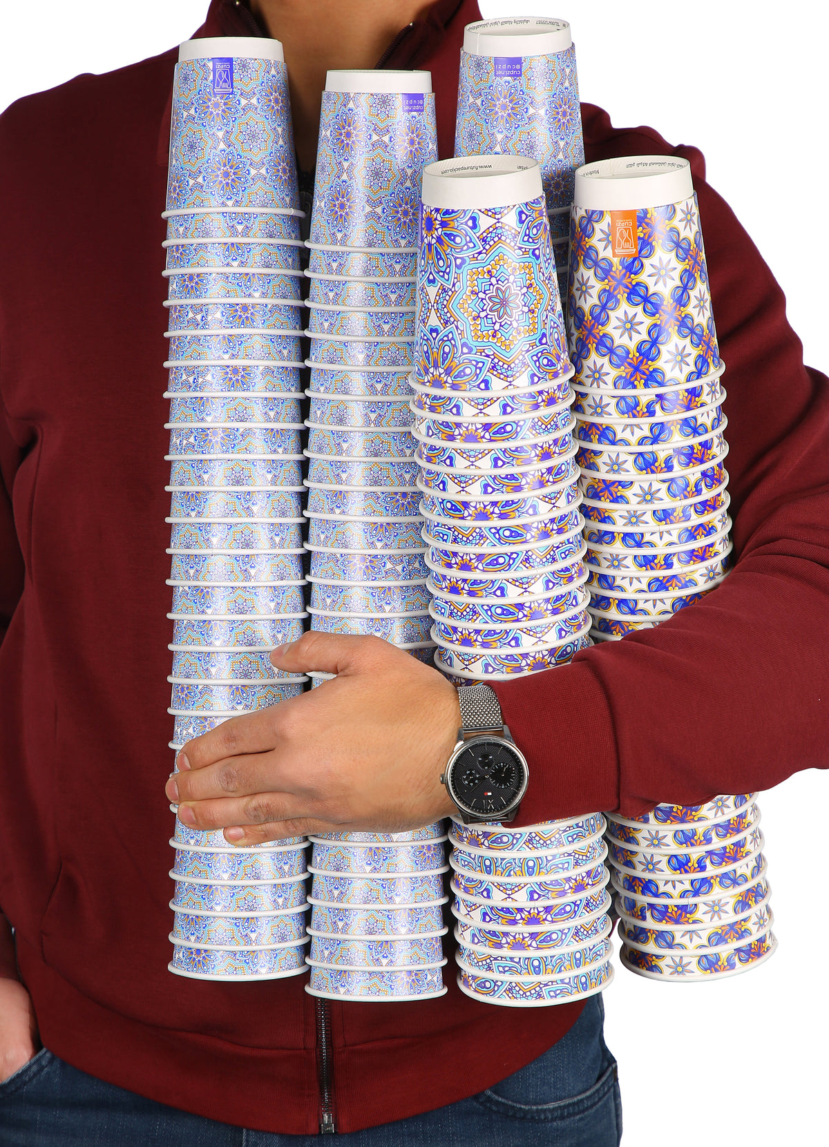 Andalus Bliss Bundle Includes:  3 packs of 8oz (75 cups)+ 2 packs of 12oz (50 cups)
