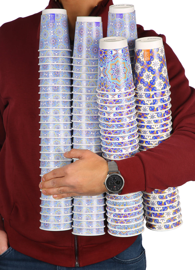 Andalus Bliss Bundle Includes:  3 packs of 8oz (75 cups)+ 2 packs of 12oz (50 cups)